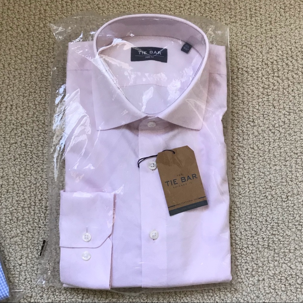 Men’s The Tie Bar Trim Fit Dress Shirt 16.5 32/33